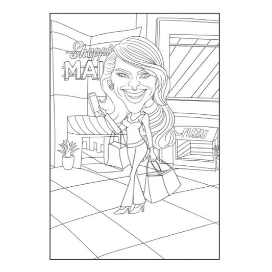 Advanced A4 Colouring Book Comical Character P2955