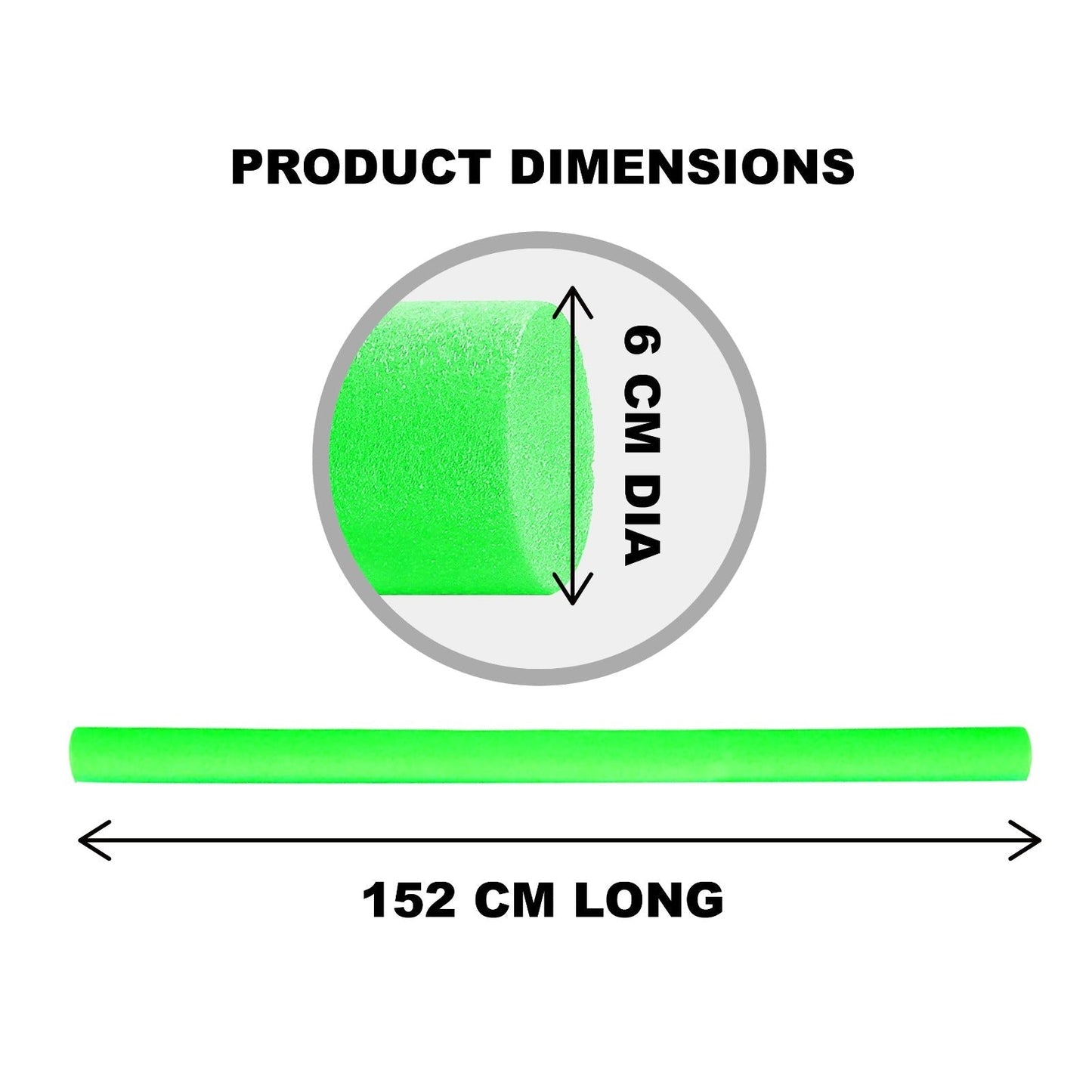 Swimming Pool Foam Noodle Tube 152cm Green – SKU 5004