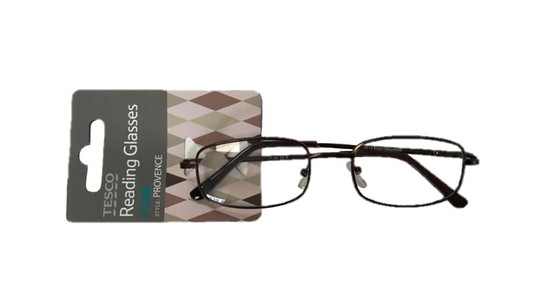 Reading Glasses +1.00 Metal Frame Assorted Colours PROVENANCE100