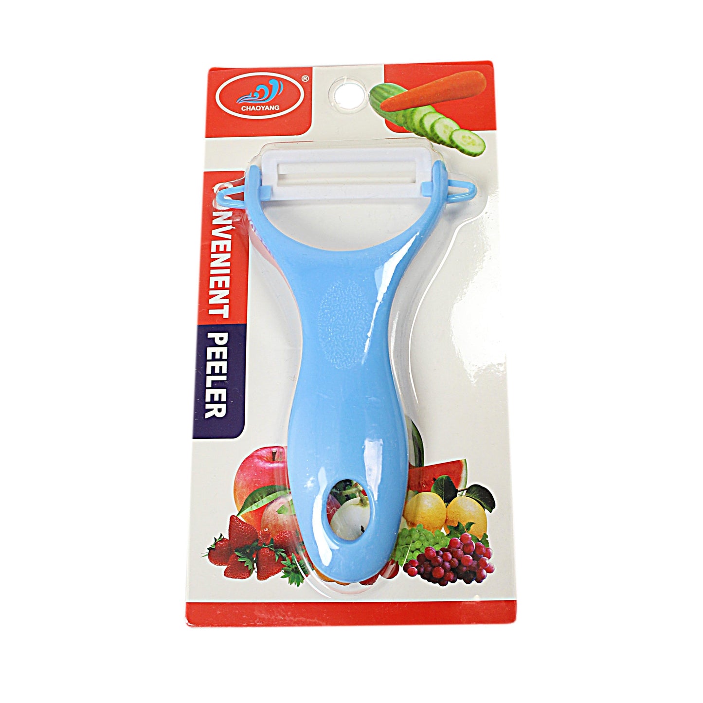 Plastic Fruit Vegetable Peeler 12.5cm Assorted Colours 1963