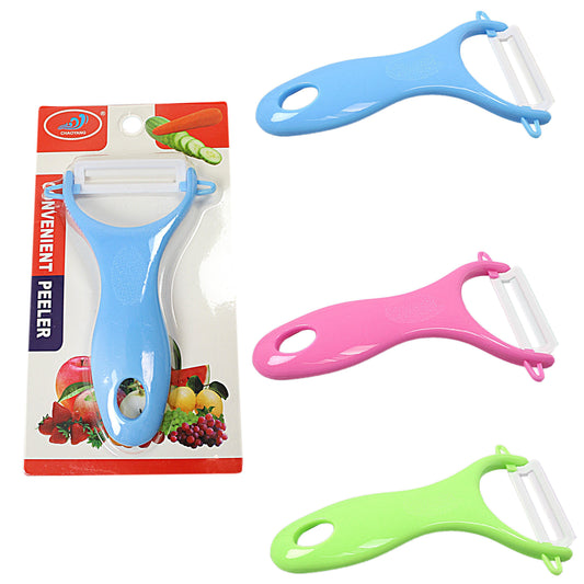 Plastic Fruit Vegetable Peeler 12.5cm Assorted Colours 1963