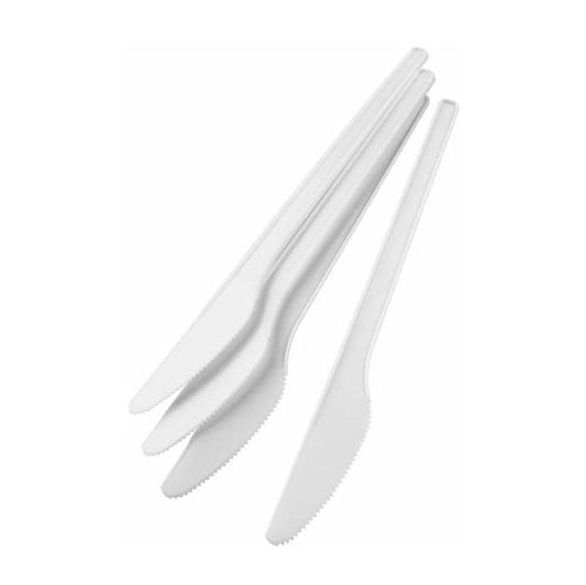White Plastic Knife 16 cm Pack of 100 6165