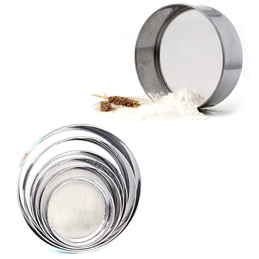 Stainless Steel Round Strainer Sieve Set of 6 4141