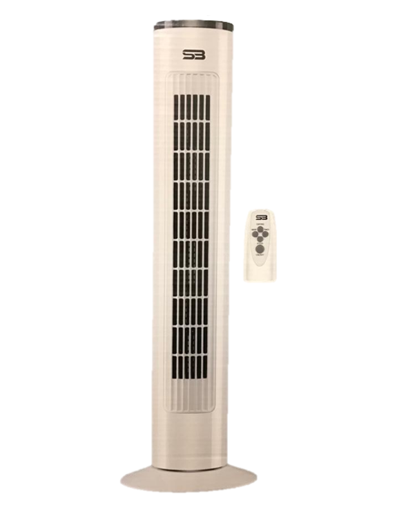 S3 29 Inch Tower Fan with Remote 16.3 x 14.5 x 74 cm 220 - 240V White S31011 / F29 A