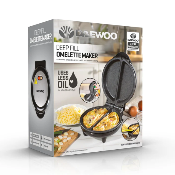 Daewoo Non Stick Deep Fill Omelette Maker 750 Watt SDA1556