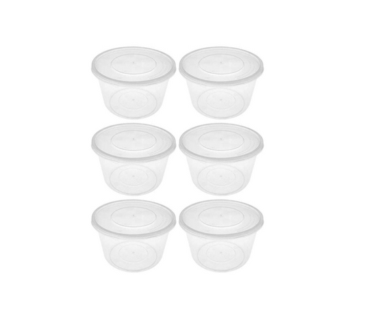 Disposable Plastic Round Food Sauce Container 4oz / 100ml Pack of 10 SK28170