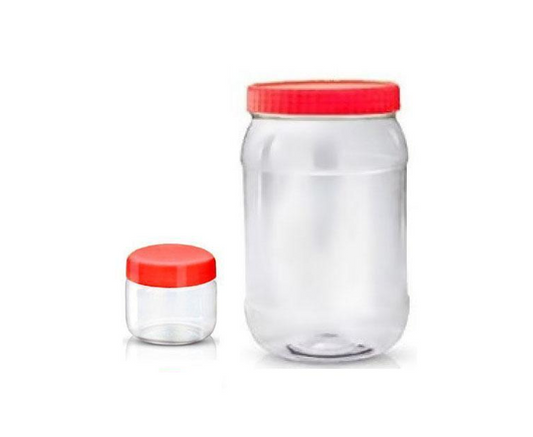 Plastic Kitchen Pet Food Storage Jar 1 Litre + 100ml ST5132