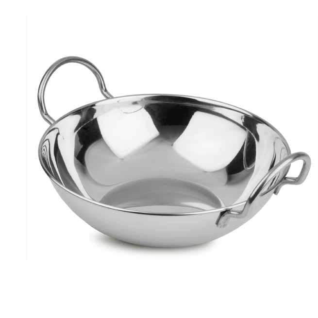 Stainless Steel Indian Curry Food Serving Dish with Handle 15cm 6372 / 2559