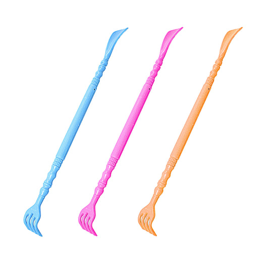 2-in-1 Plastic Shoe Horn and Back Scratcher 45 cm Assorted Colours 0810
