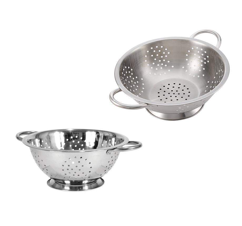 SQ Professional Stainless Steel Kitchen Colander Strainer with Handles 28cm 0585 / 3231 A