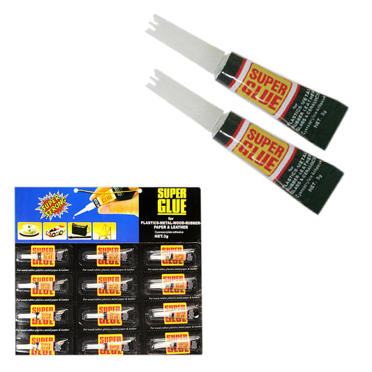 Card of 12 Super Glue Tubes 0001