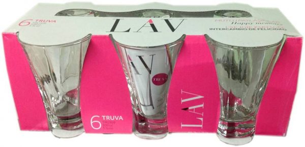 Truva Mini Water Shot Glass 100cc Set of 6 TRU309E