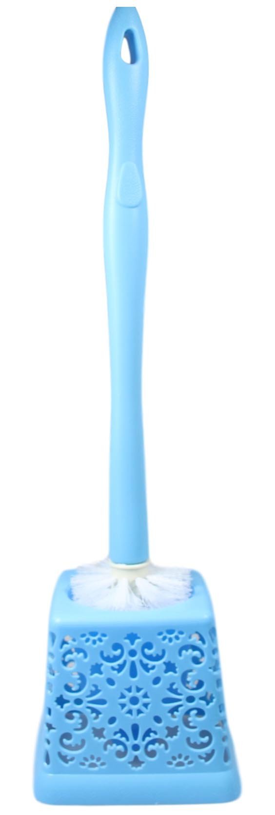 Bathroom Toilet Plastic Toilet Brush Lace Style 50 cm Assorted Colours 5193