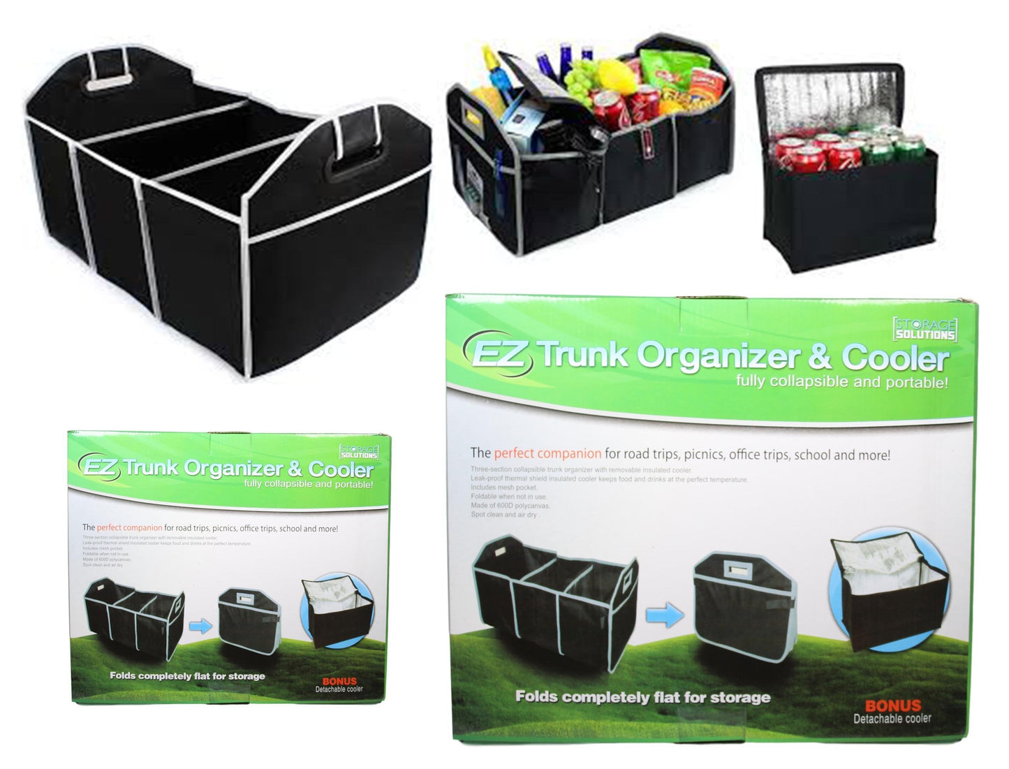EZ Trunk Organiser & Cooler Adjustable Holds Up To 40lbs+  5398