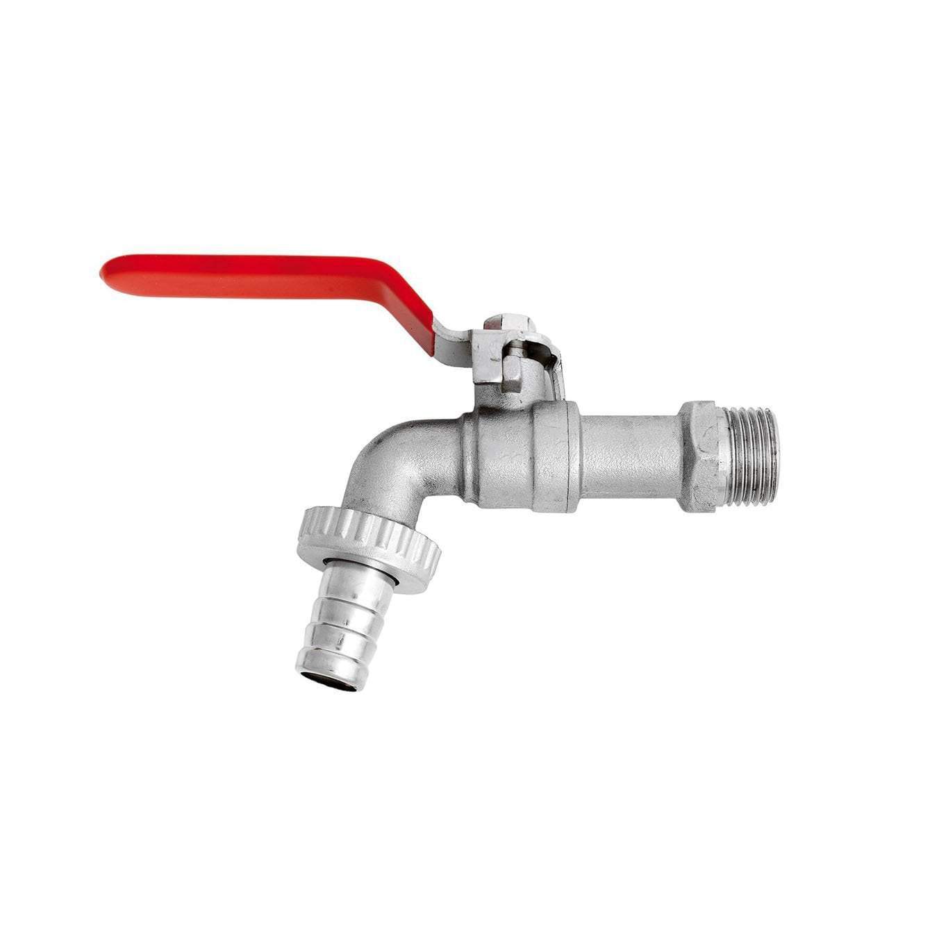 Garden Water Tap Lever Handle Hose Pipe Plug with Red Lever 1/2" 0623