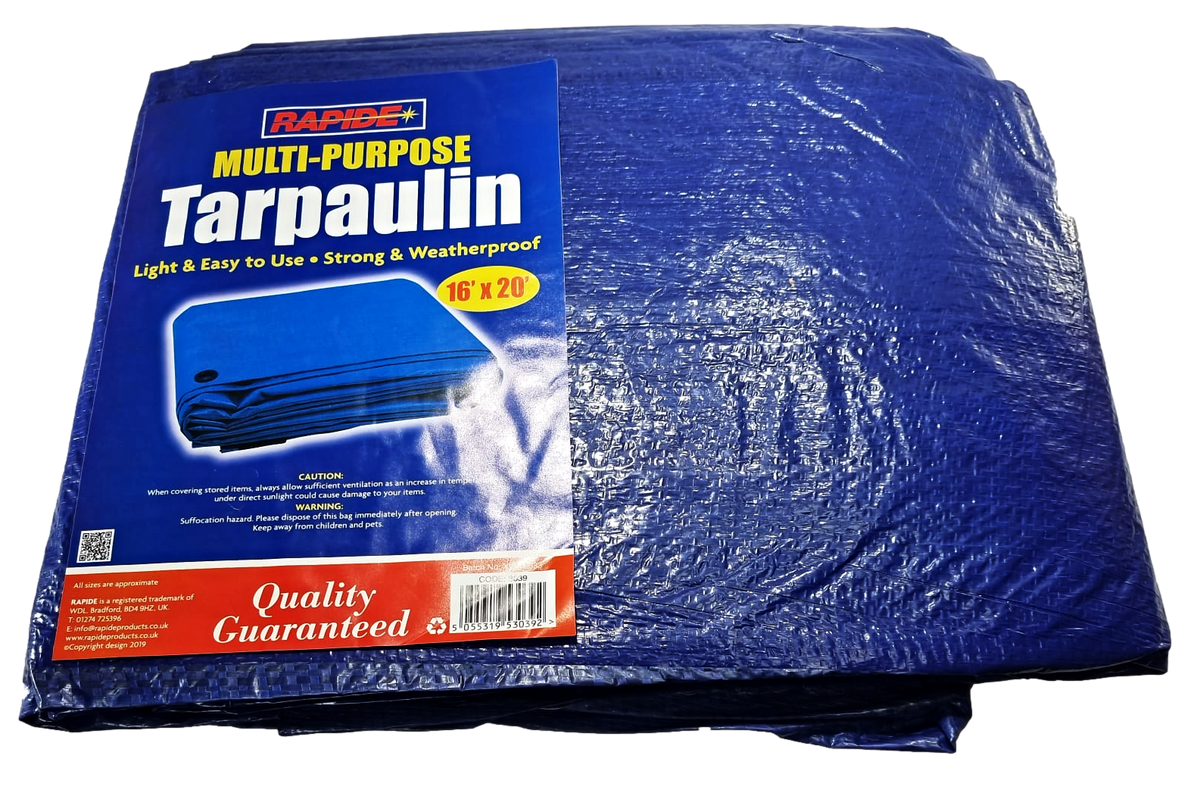 Blue Multipurpose Use Tarpaulin Light Strong Waterproof Tarpaulin 16 x 20 ' 3039