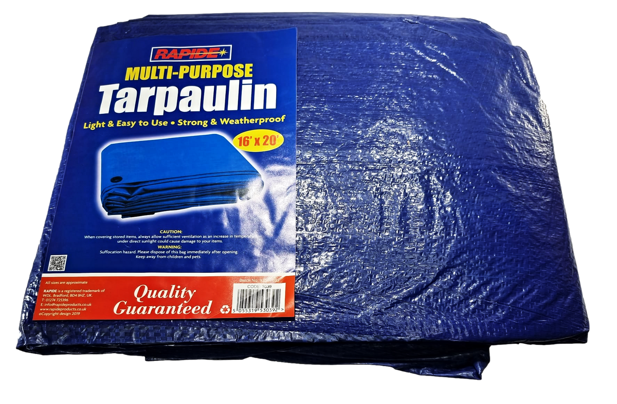 Blue Multipurpose Use Tarpaulin Light Strong Waterproof Tarpaulin 16 x 20 ' 3039