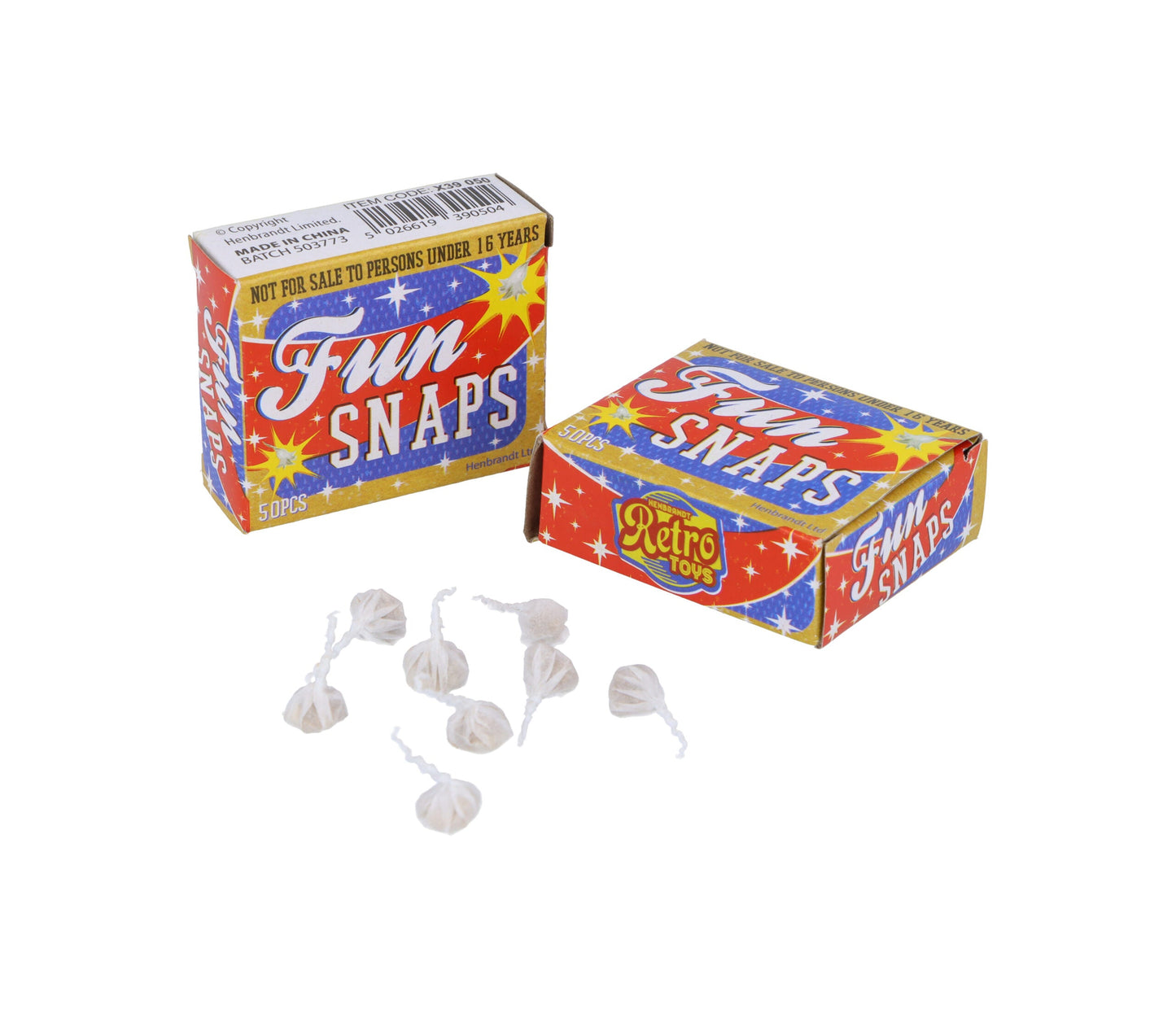 Retro Toys Outdoor Small Fun Snaps Bangs Box of 50 Packs X39050 A