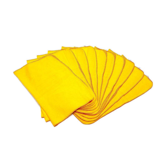 Household Cleaning Yellow Dusters 30 cm Pack of 10 CK1133