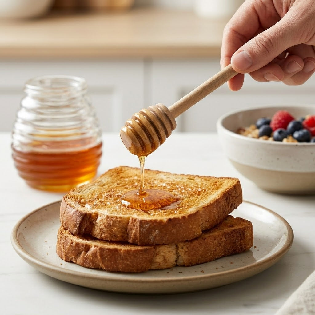 Wooden Honey Dripping Spoon 15 x 2.3 cm Pack of 4 7204