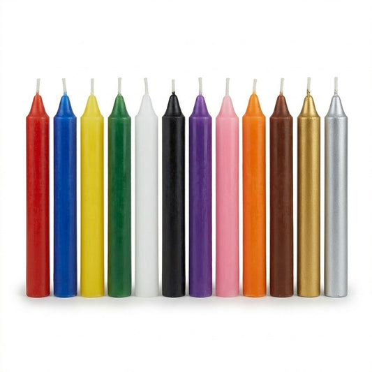 Candle Assorted Colours 5x5x12cm 105g – SKU 8154