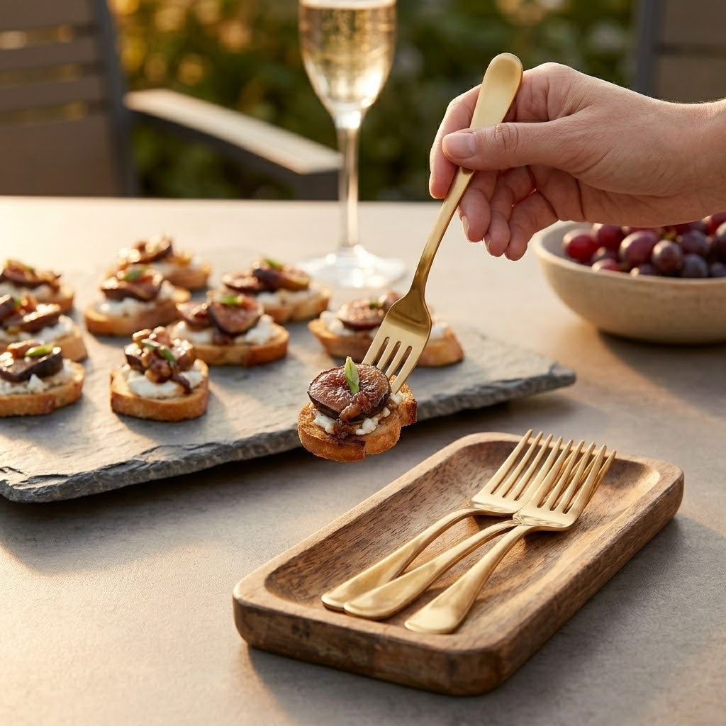Gold Coloured Metal Forks 20cm Pack of 3 – SKU 7029