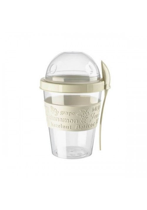 TTZ Plastic Take And Go Yoghurt Muesli Granola Cup with Dome Top 600ml Assorted Colours AP9199