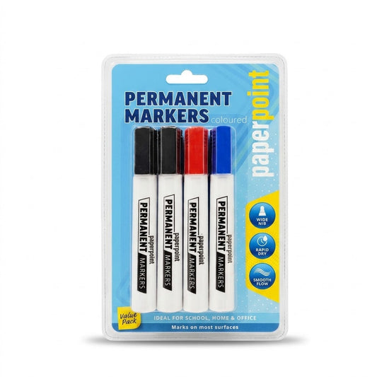 4 Pack Chunky Coloured Markers – Bold, Vibrant Writing for All Ages, SKU STM4