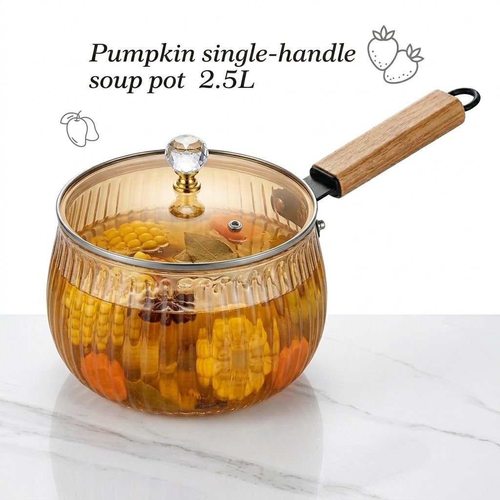 Pumpkin Single-Handle Soup Pot 2.5L 22x14x13cm 803g SKU 8201