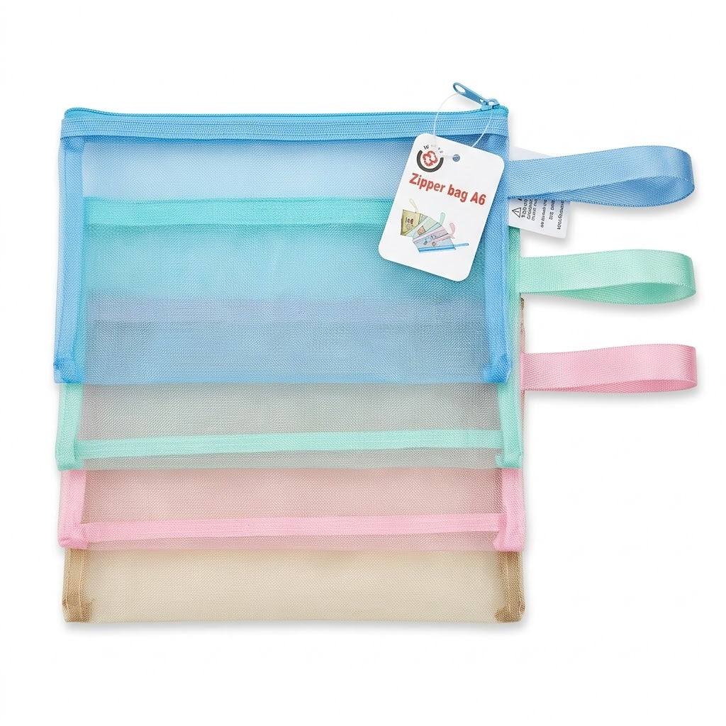Zipper Bag A6 Assorted Colours 25 x 13 x 1cm, 23g – SKU8210