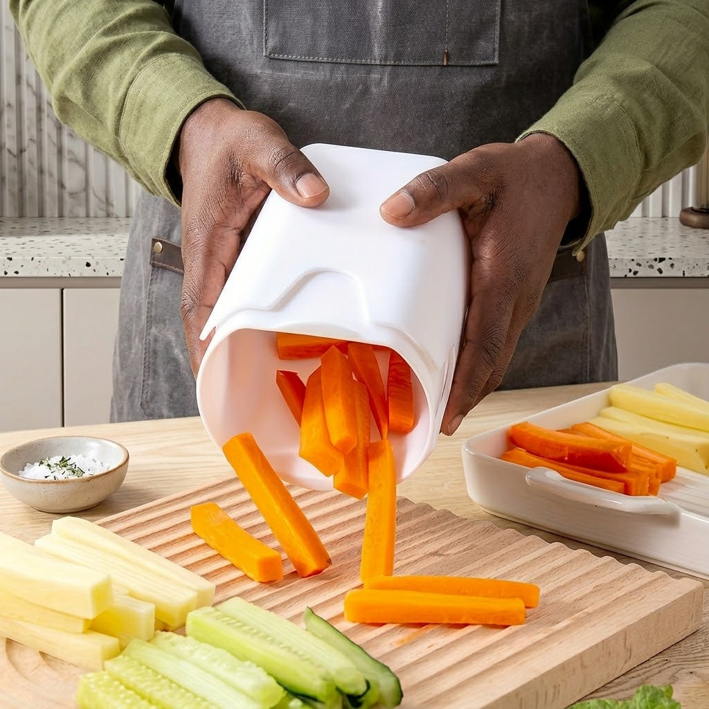 Perfect Fries Potato Chips Cutter Slicer – One-Step Vegetable Fry Cutter with Stainless Steel Blade, SKU 4473