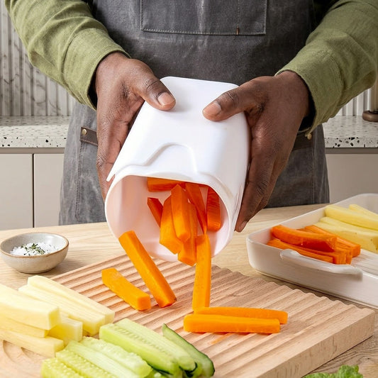 Perfect Fries Potato Chips Cutter Slicer – One-Step Vegetable Fry Cutter with Stainless Steel Blade, SKU 4473