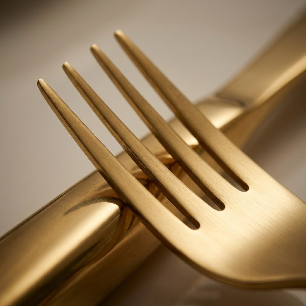 Gold Coloured Metal Forks 20cm Pack of 3 – SKU 7029