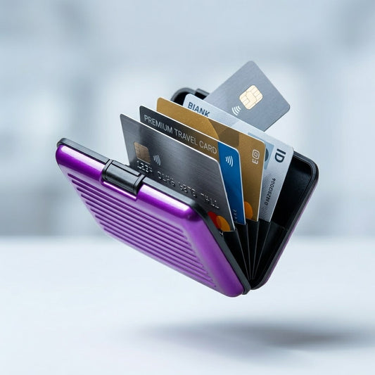 Aluminium Plastic Card Holder Wallet, Assorted Colours, SKU 0024