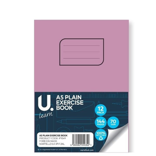 A5 Plain Exercise Book 21 x 14.8 x 0.8 cm P1049