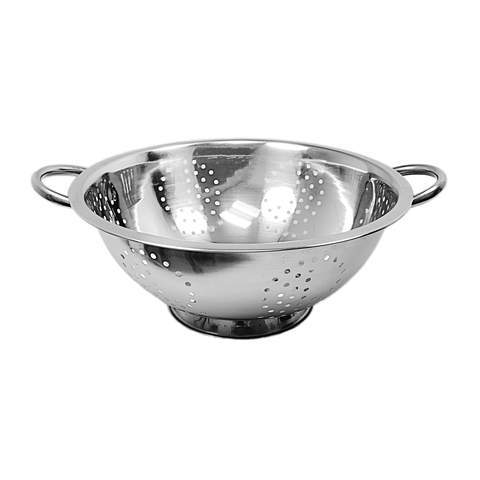 Stainless Steel Deep Colander Double Handles Kitchen Utensil Salad Strainer 20cm 3017/3224