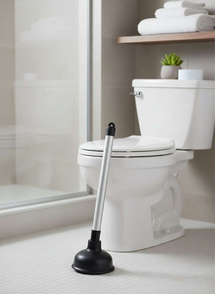 Heavy Duty Bathroom Toilet Plunger Drainer Plastic Stick CK4068 A