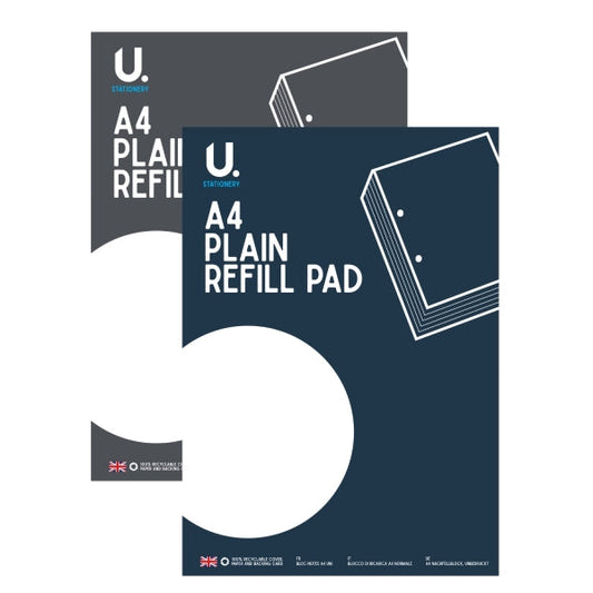 A4 Plain Refill Pad 29.7 x 21 x 0.5 cm Assorted Colours P1029