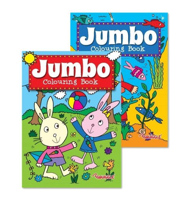 Jumbo Children's Activity Book 1 / 2 Assorted Designs P2153