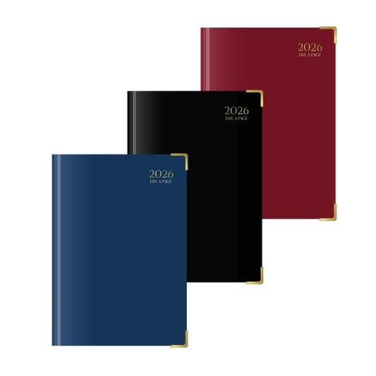 A5 Page a Day Classic Luxury Diary 2026 with Half Page Weekends P2184