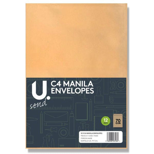 12  Pack Manila C4 Envelopes Office Supplies Home Use Envelopes P2208