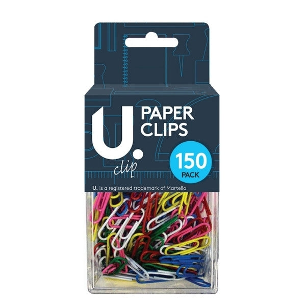 Assorted Colour Paper Clips Office Supplies School Work 150 Pack P2348