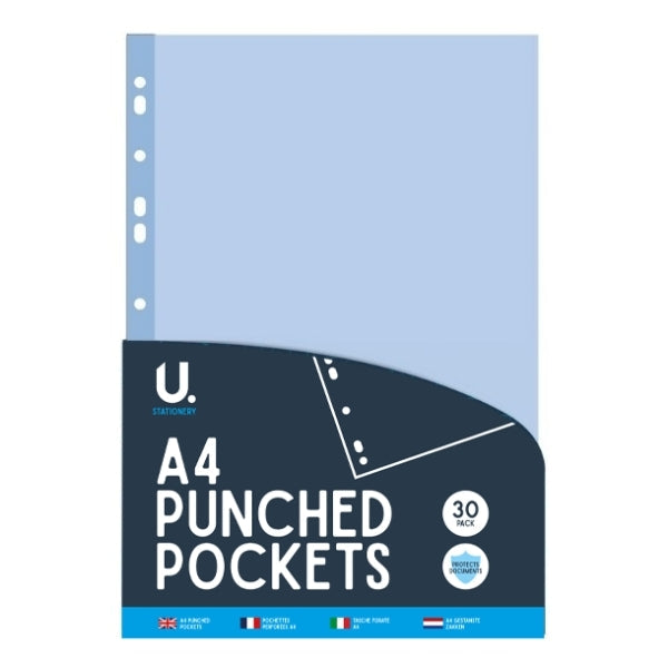 A4 Punched Pockets Files Pack of 30 P2426