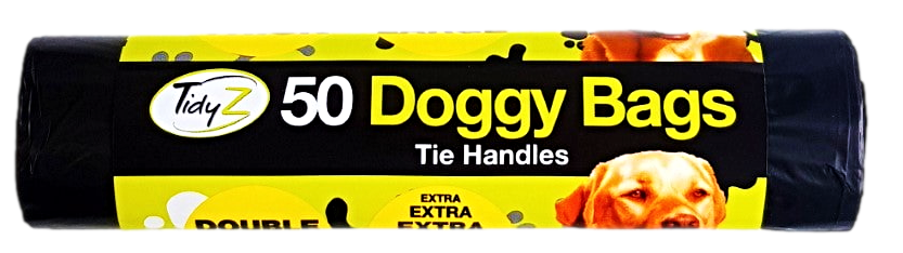 Doggy Poop Bags with Tie Handles 30 x 36 cm Roll of 50 B0197