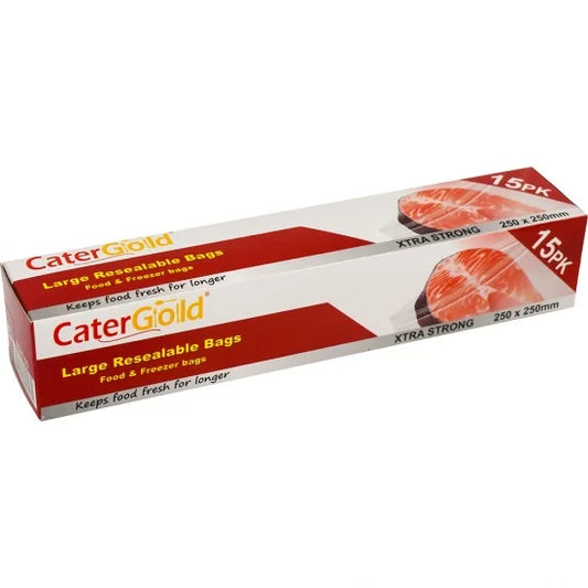 CaterGold Large Freezer Seal Bags 250 x 250mm Pack of 15 ST81703