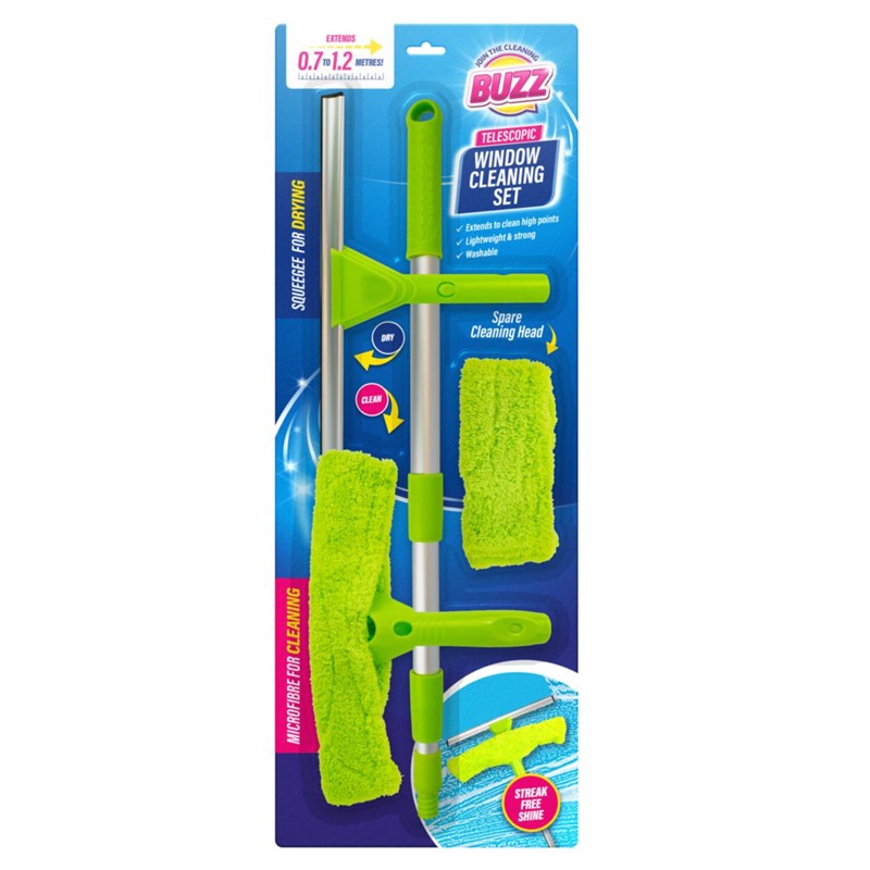 Telescopic Extendable Window Wiper Cleaning Set 0.7 / 1.2m 2410001