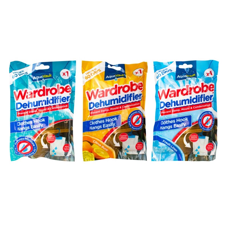 Wardrobe Interior Dehumidifier Hanging Bag Pack Assorted Scents 317058