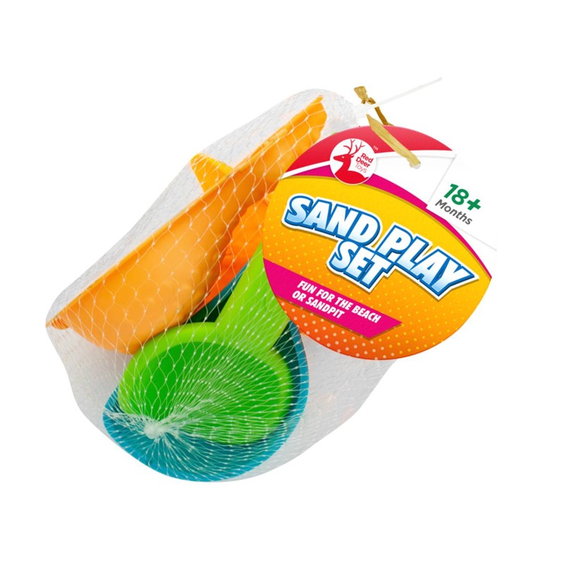 Children's Plastic Beach Sand Toy Plat Set of 4 Assorted Colours 321396