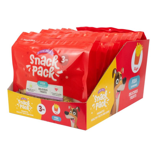 Pet Dog Treats Delicious French Fries Chew Snack Pack of 3 Mackerel Fish Flavour 324118
