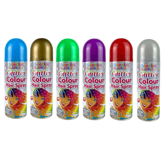 Rapide Washable Glitter Colour Hairspray 200ml Assorted Colours 5509